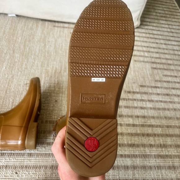 Women’s HUNTER ORIGINAL TALL Refined GLOSS  Rain Boots SIZE 8 Brown - Picture 13 of 13